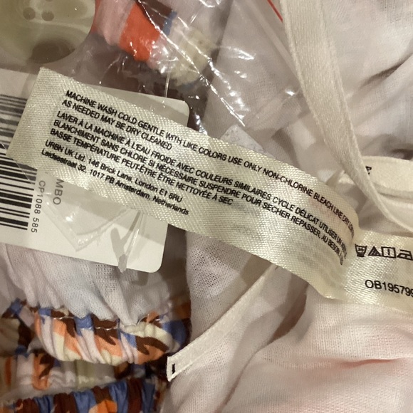 Anthropologie Button-Front Floral Striped Button-Front Cropped Tank Medium NWT - Picture 11 of 12